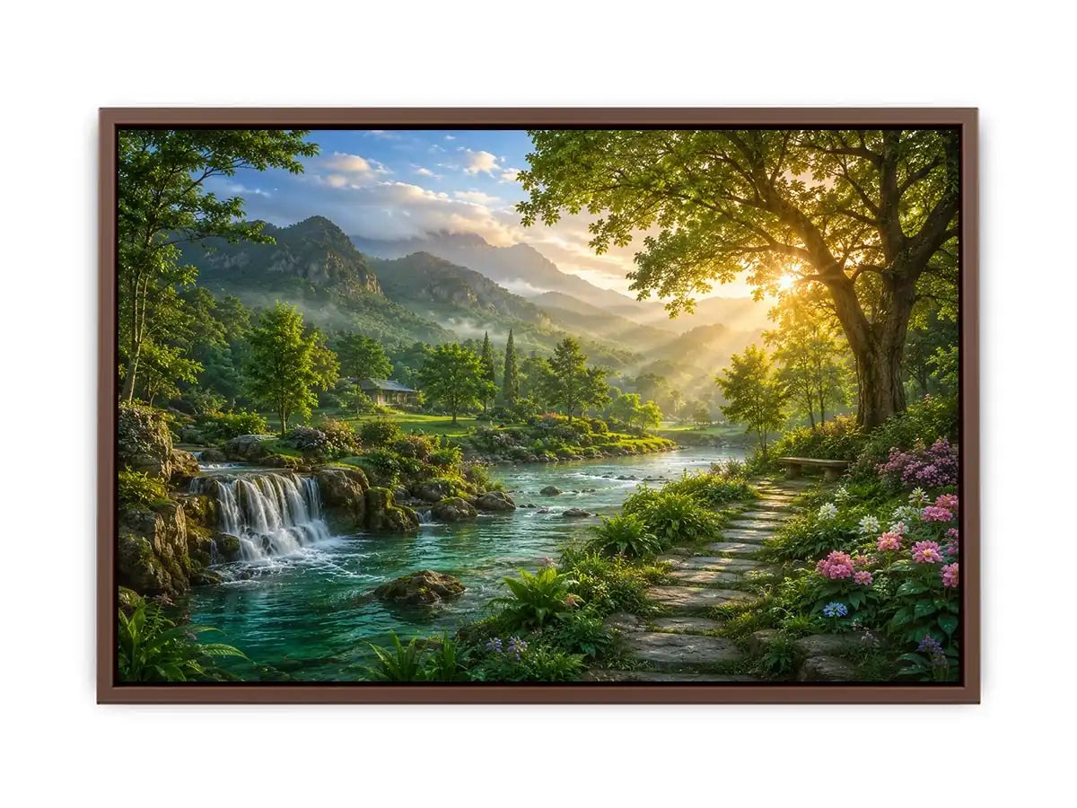   mountain river landscape wall art