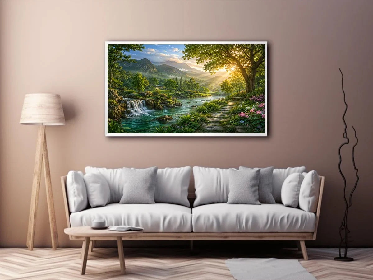   mountain river landscape wall art