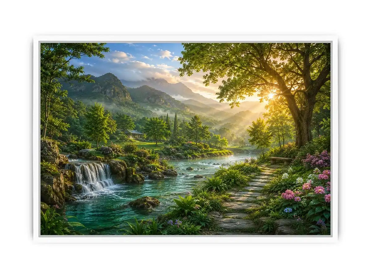   mountain river landscape wall art