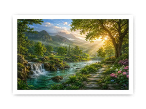   mountain river landscape wall art