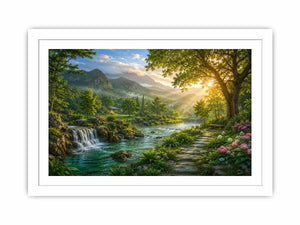   mountain river landscape wall art