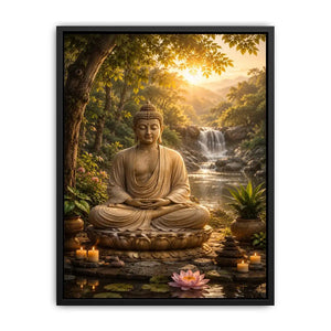   buddha meditation lotus canvas artwork
