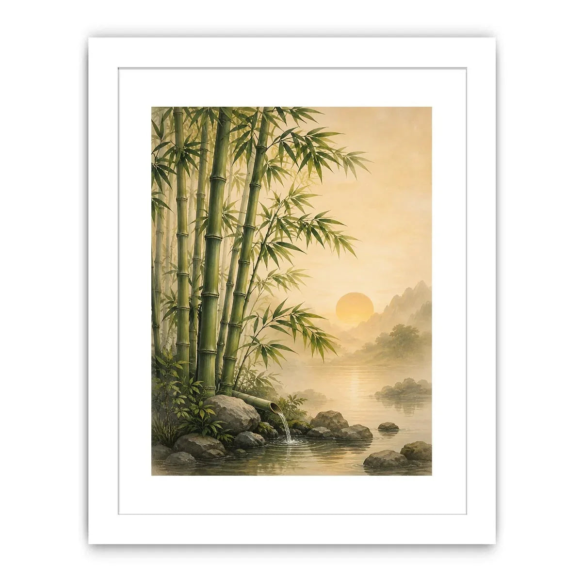   asian bamboo landscape bedroom canvas art