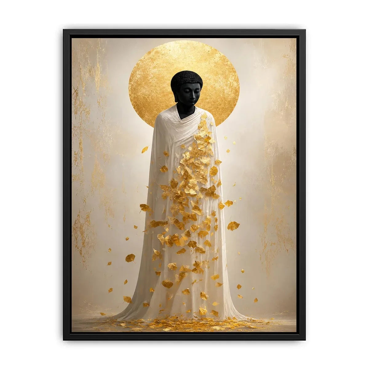   golden buddha spiritual canvas wall art
