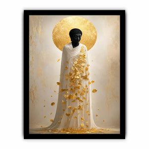   golden buddha spiritual canvas wall art
