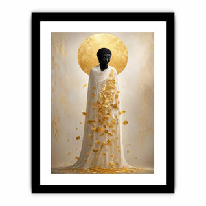   golden buddha spiritual canvas wall art