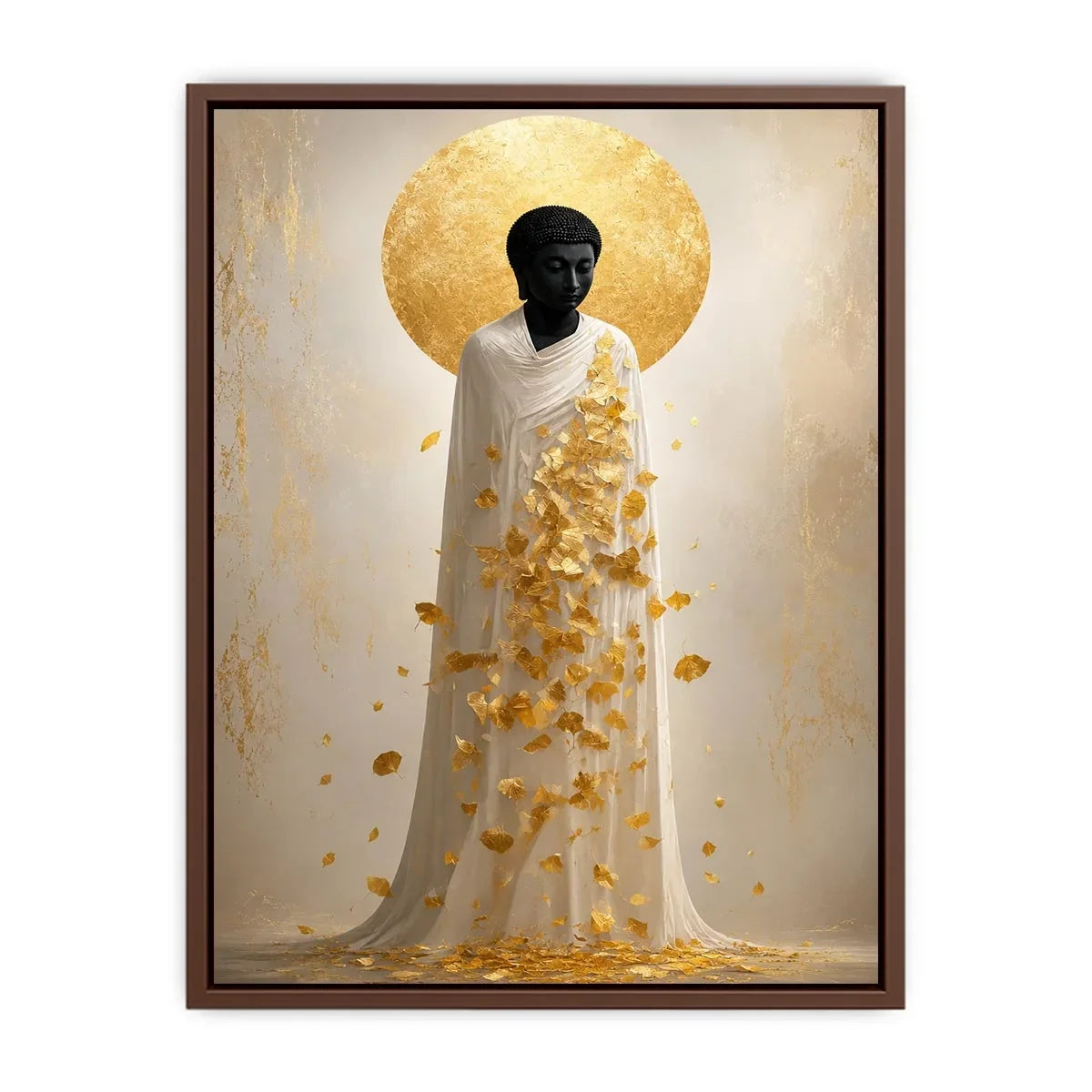   golden buddha spiritual canvas wall art