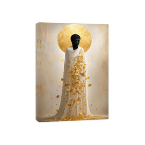   golden buddha spiritual canvas wall art