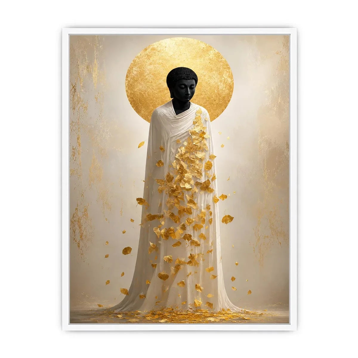   golden buddha spiritual canvas wall art