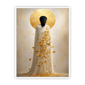   golden buddha spiritual canvas wall art