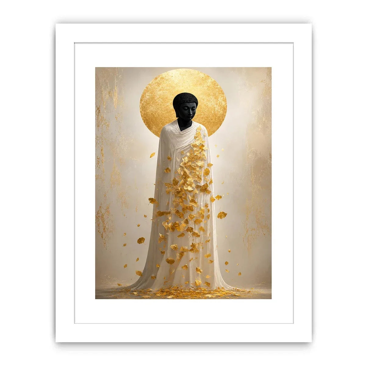   golden buddha spiritual canvas wall art