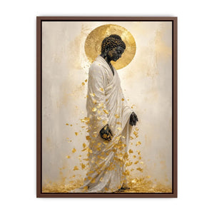   serene buddha gold leaves artwork