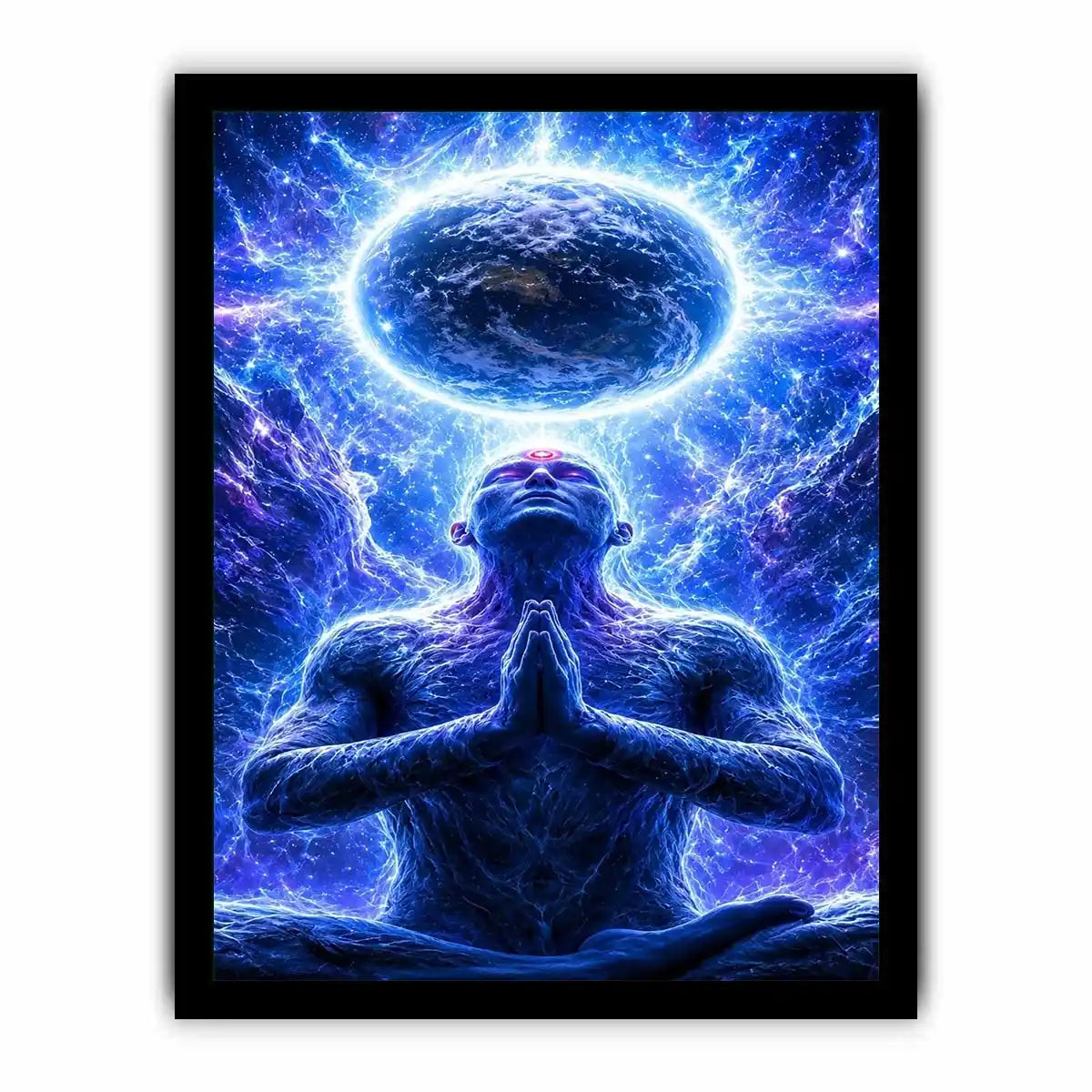   blue cosmic meditation canvas print