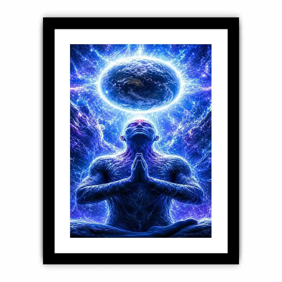   blue cosmic meditation canvas print
