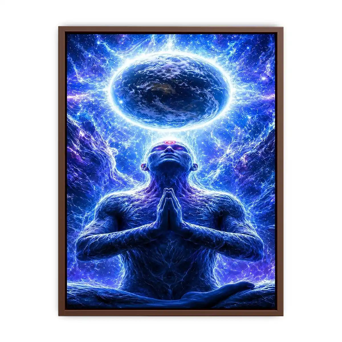   blue cosmic meditation canvas print