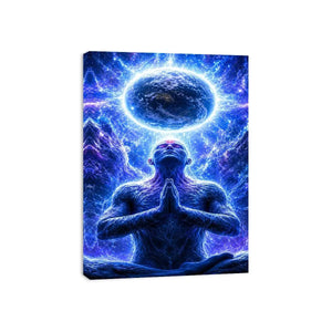   blue cosmic meditation canvas print