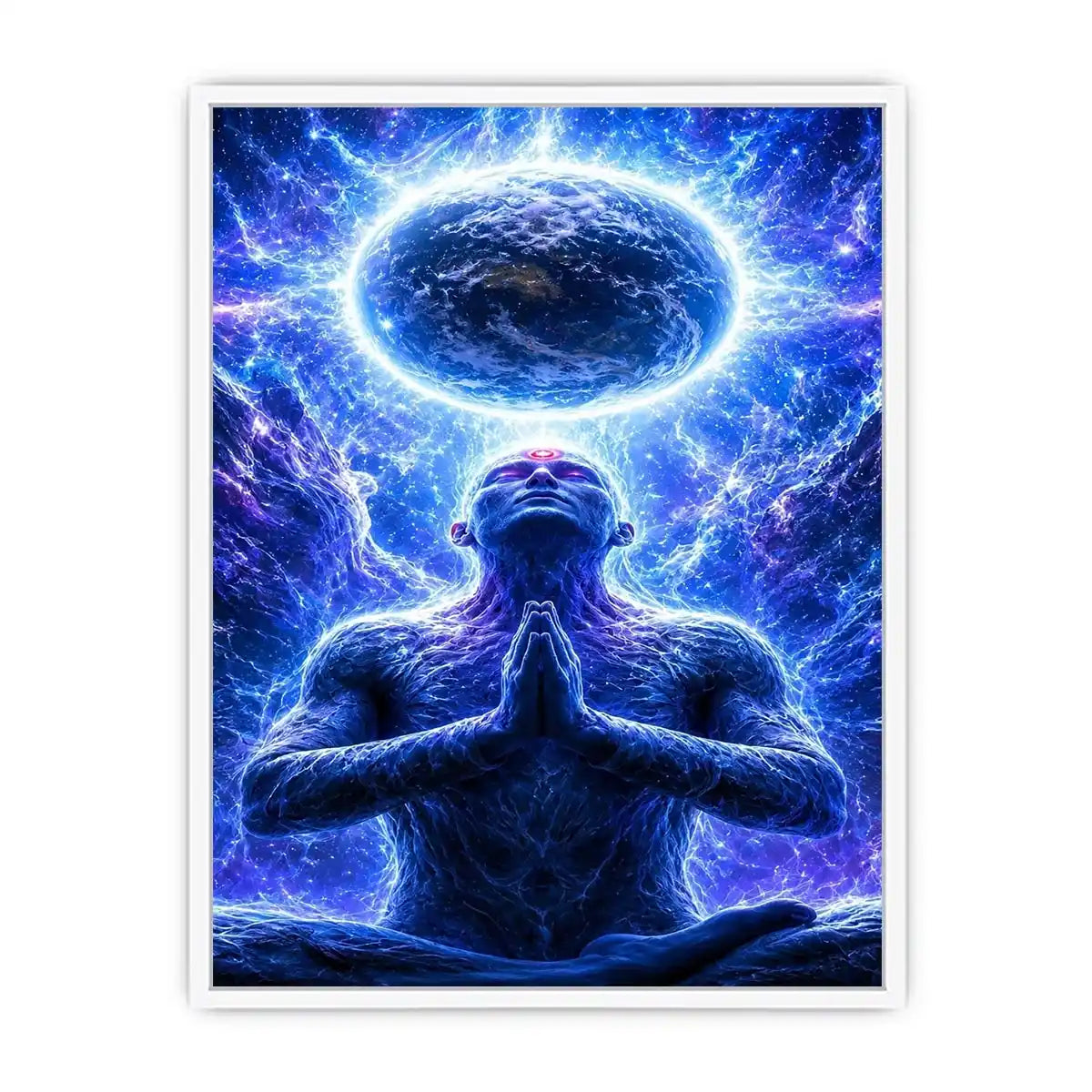   blue cosmic meditation canvas print