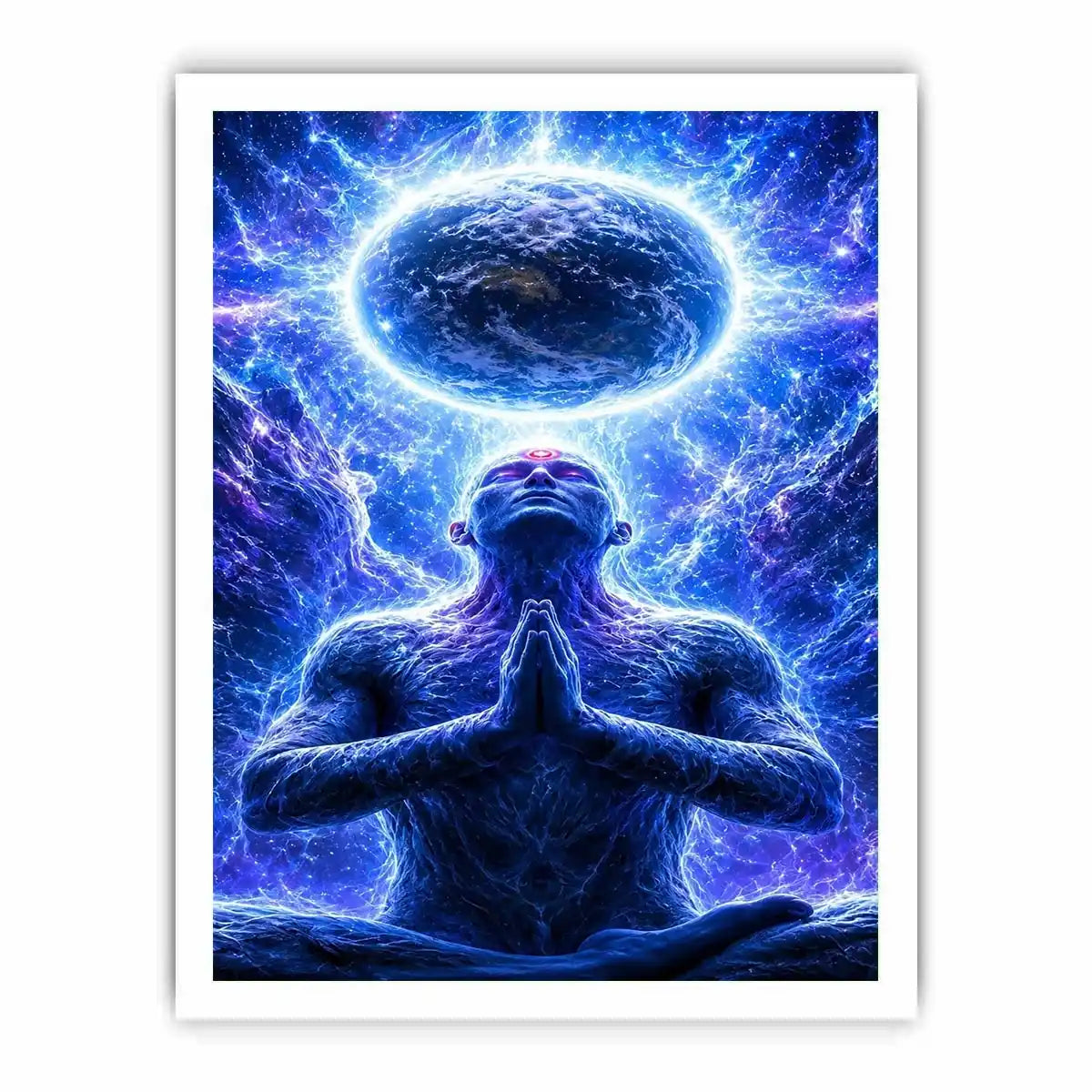   blue cosmic meditation canvas print