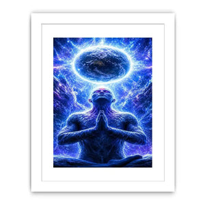   blue cosmic meditation canvas print