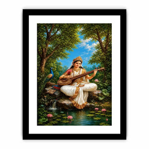   saraswati veena canvas art home