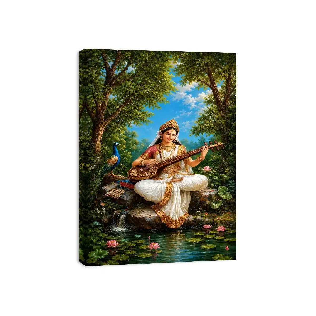   saraswati veena canvas art home