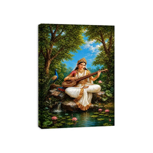   saraswati veena canvas art home
