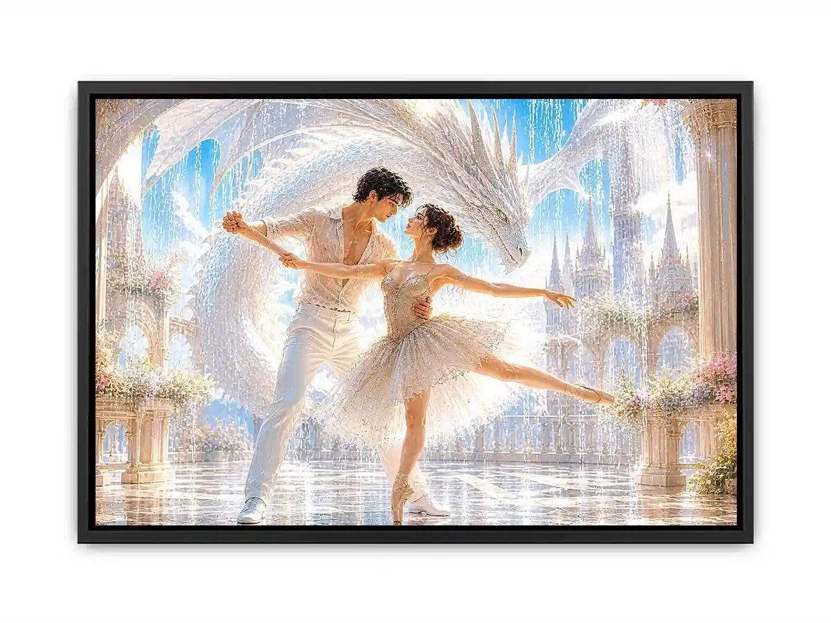 fantasy dragon ballet canvas art living room