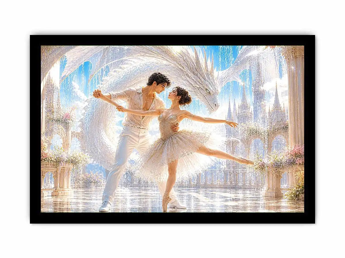 fantasy dragon ballet canvas art living room