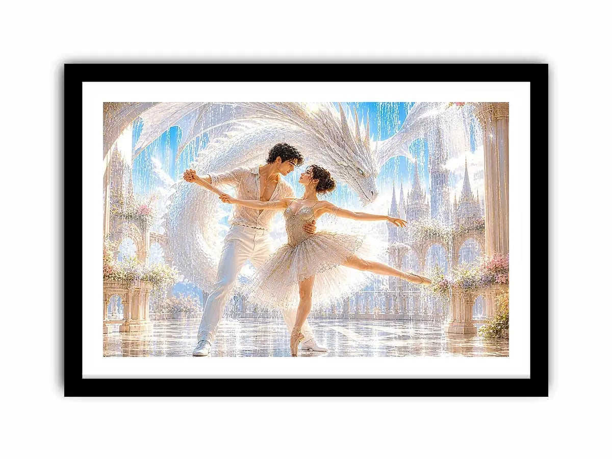 fantasy dragon ballet canvas art living room