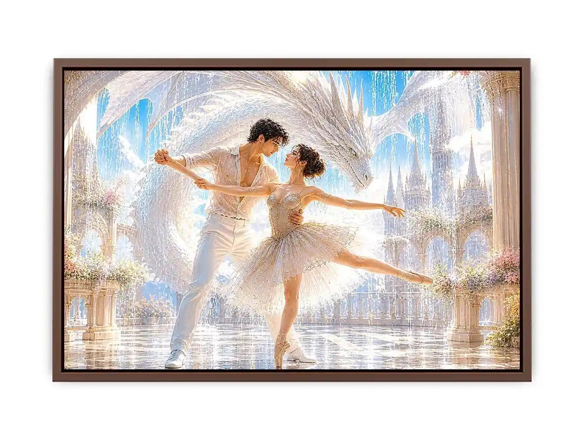 fantasy dragon ballet canvas art living room
