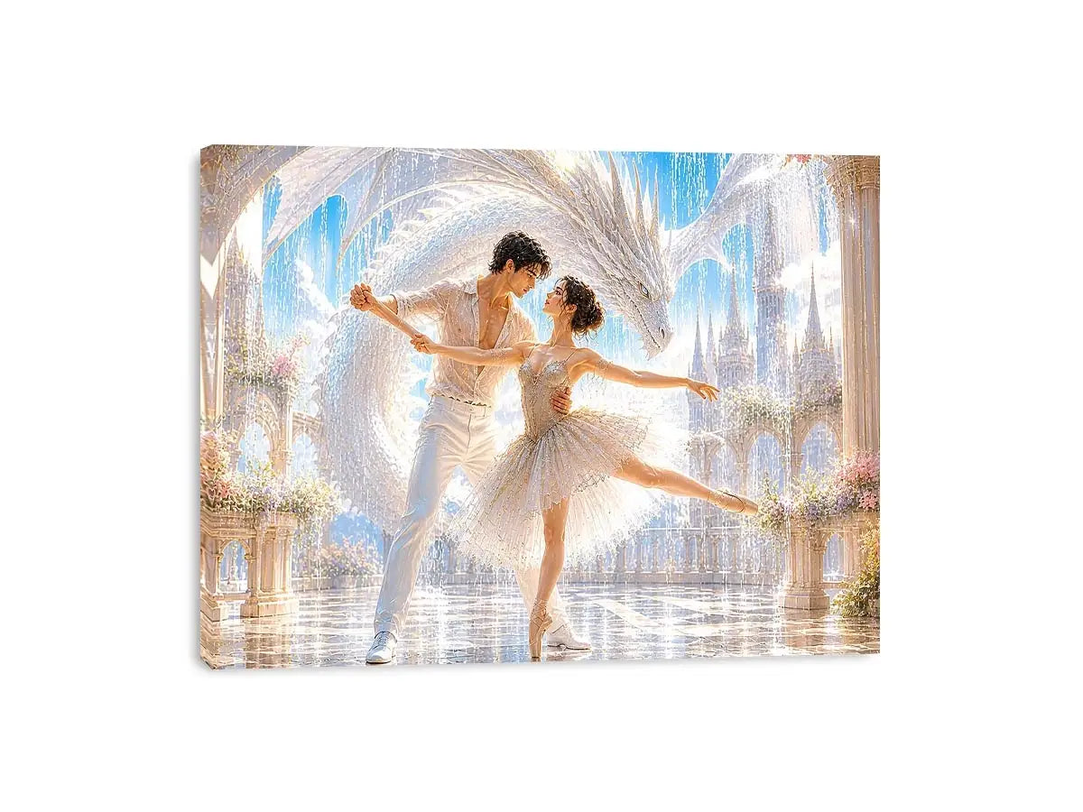fantasy dragon ballet canvas art living room