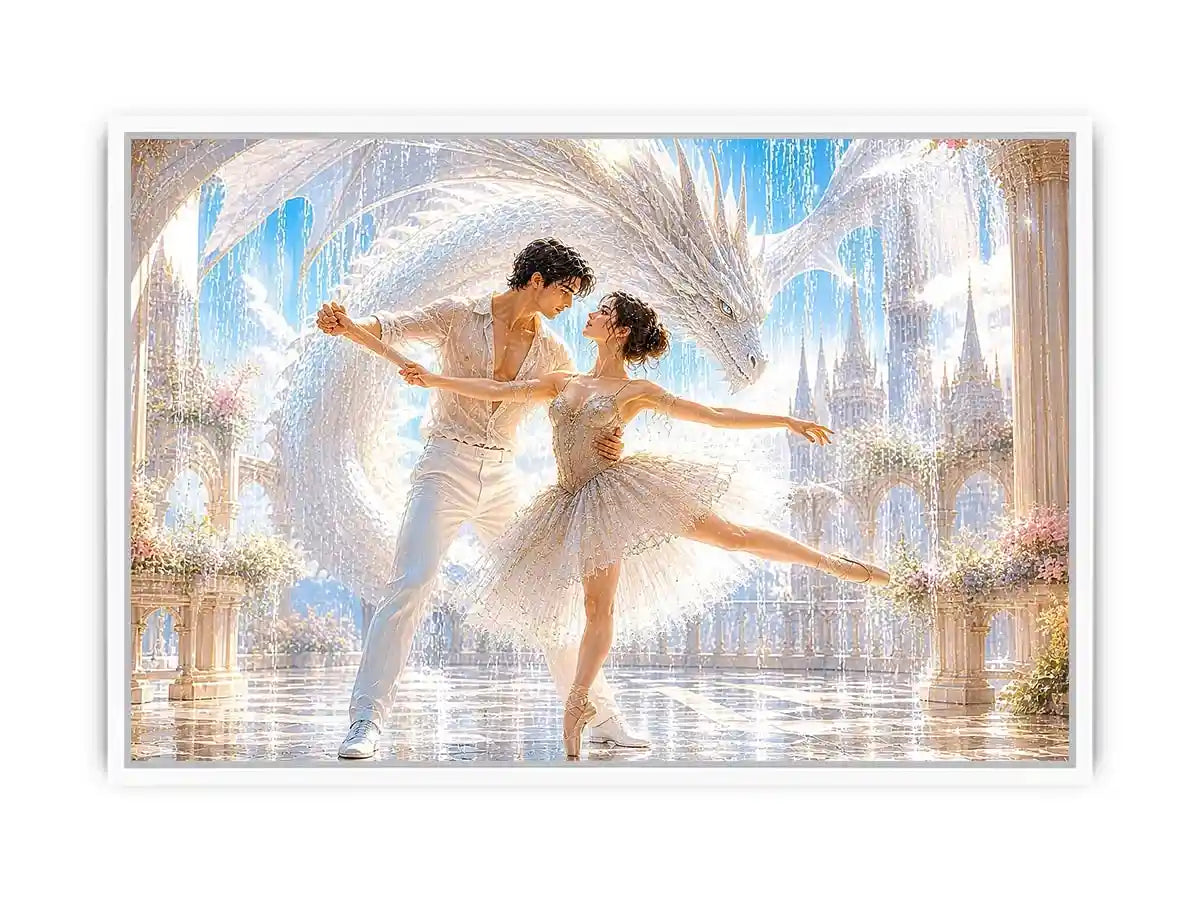 fantasy dragon ballet canvas art living room