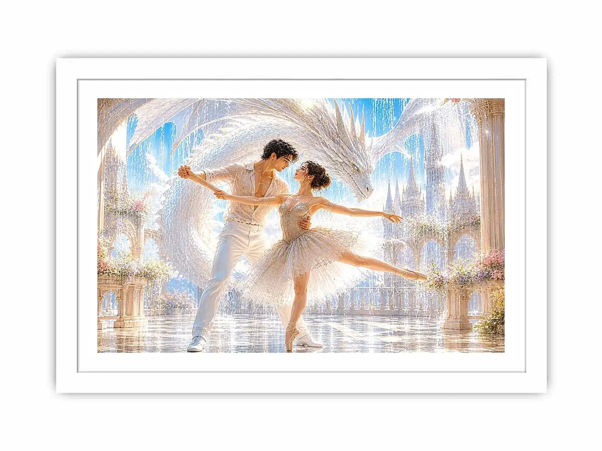 fantasy dragon ballet canvas art living room