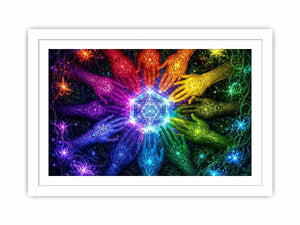   colorful unity sacred geometry canvas art
