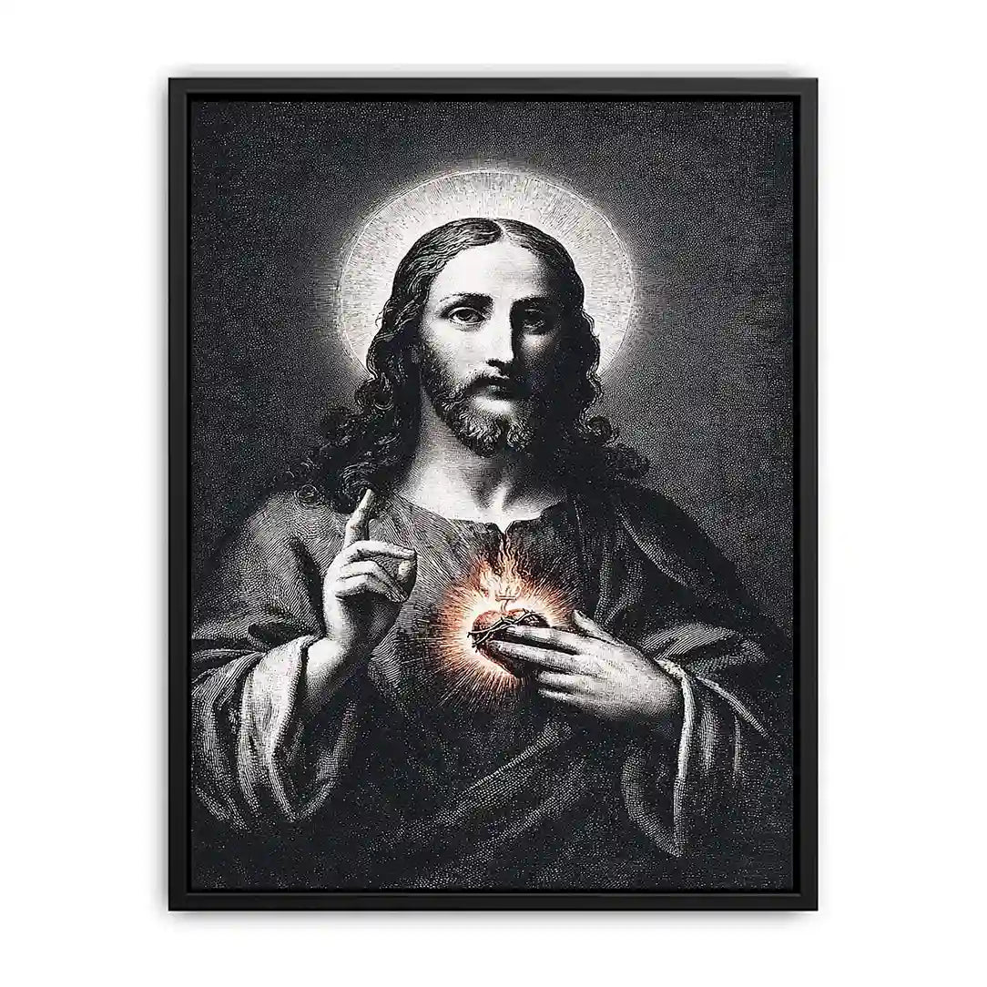 sacred heart jesus canvas art prayer room