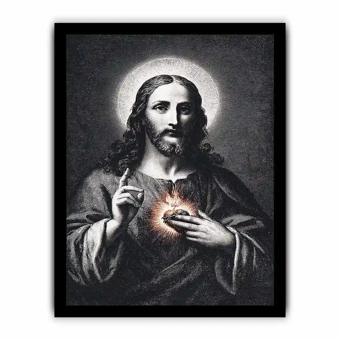 sacred heart jesus canvas art prayer room