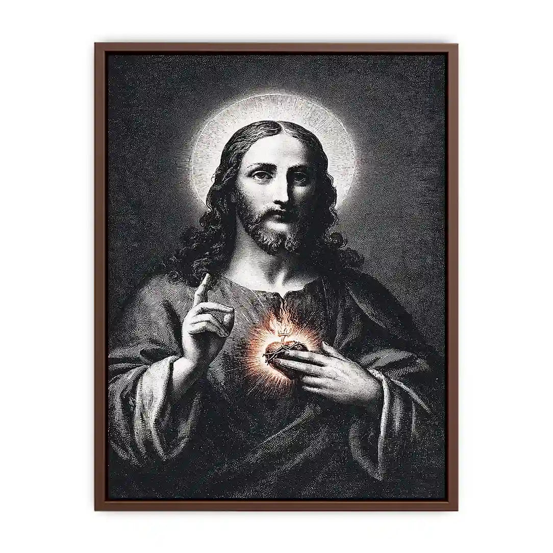 sacred heart jesus canvas art prayer room