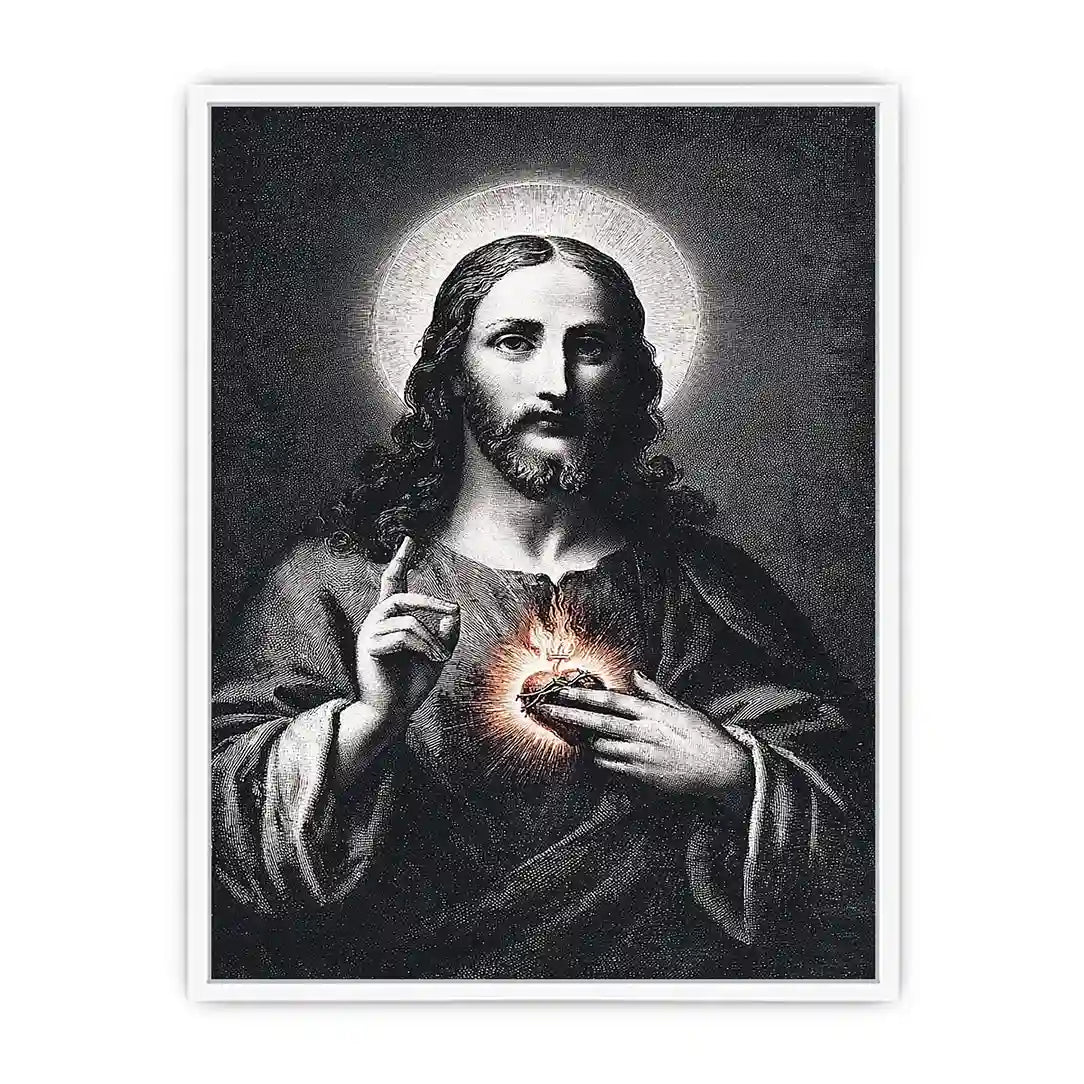 sacred heart jesus canvas art prayer room