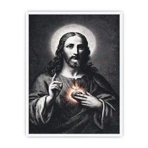sacred heart jesus canvas art prayer room