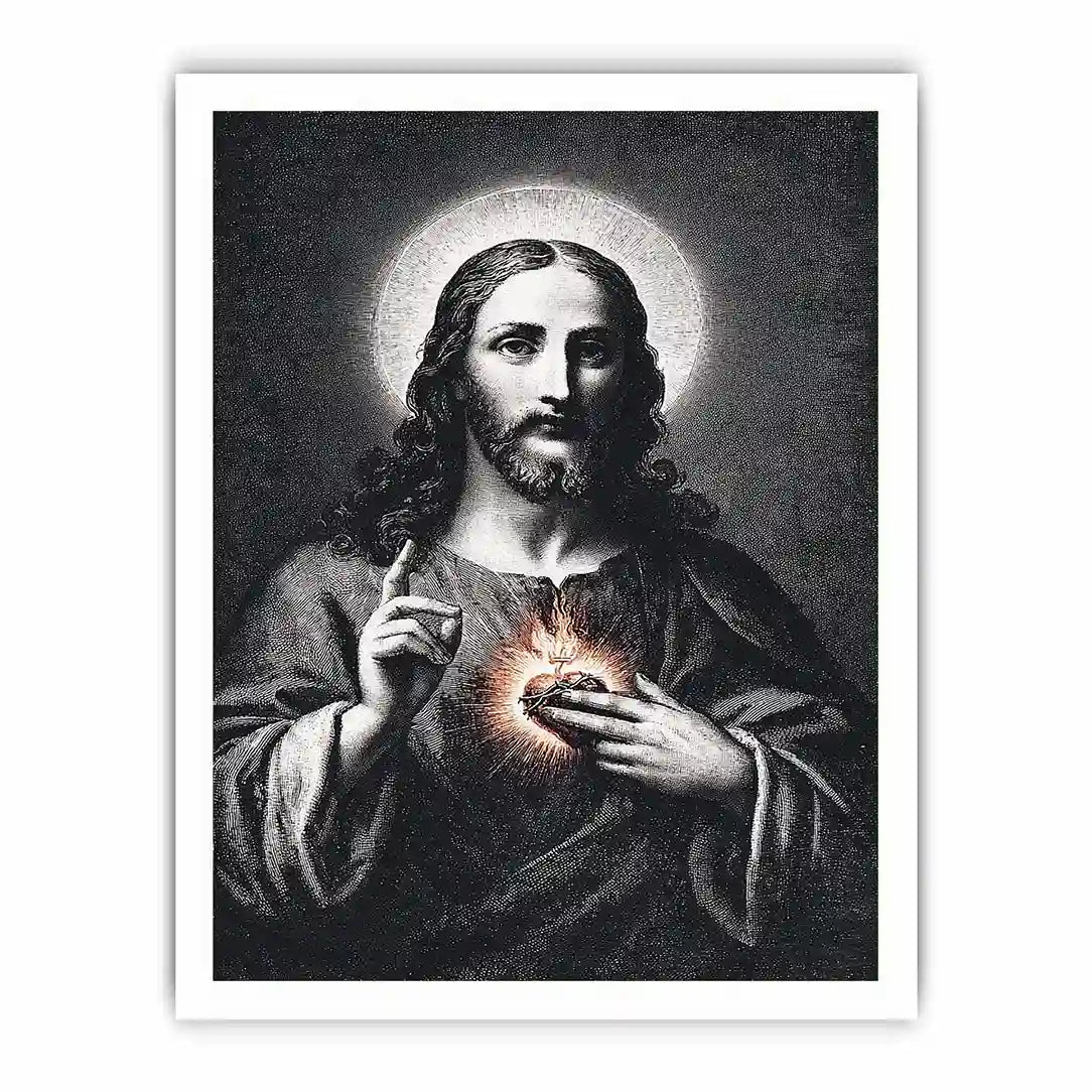sacred heart jesus canvas art prayer room