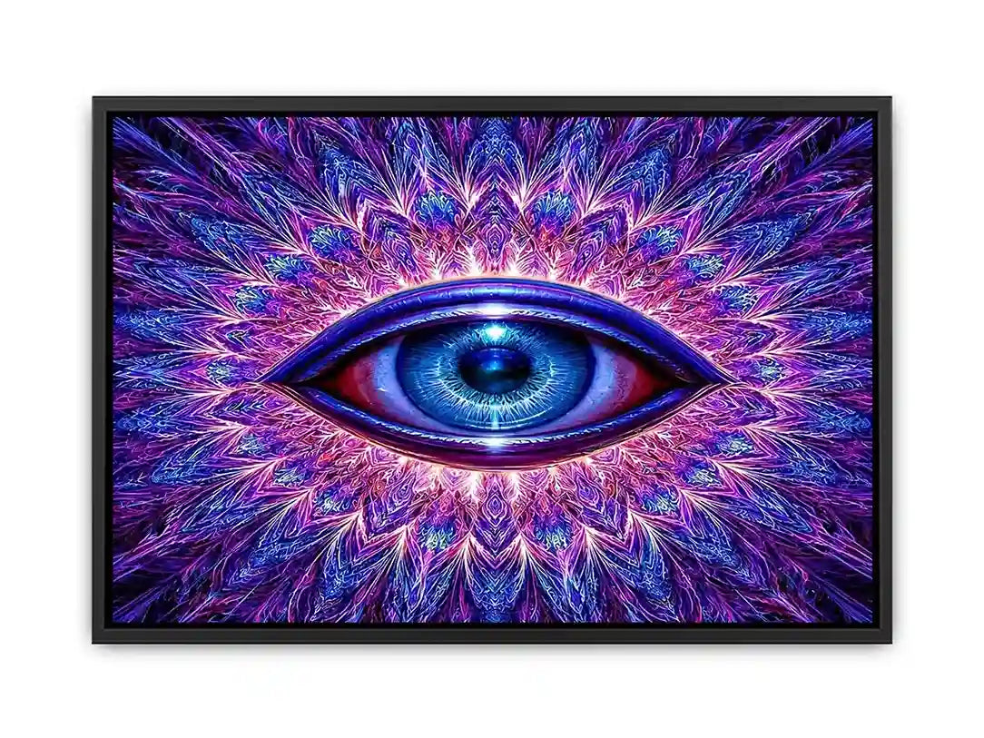   neon eye abstract modern canvas