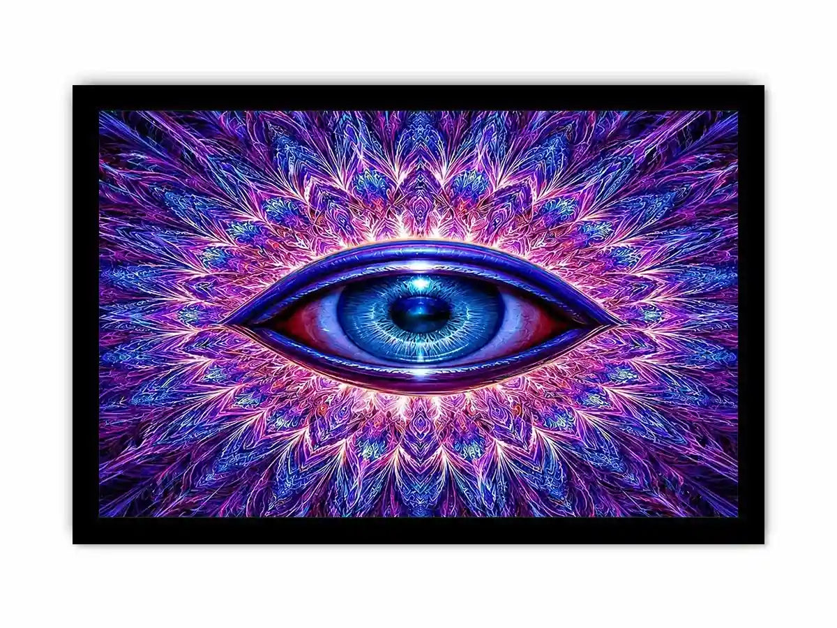   neon eye abstract modern canvas