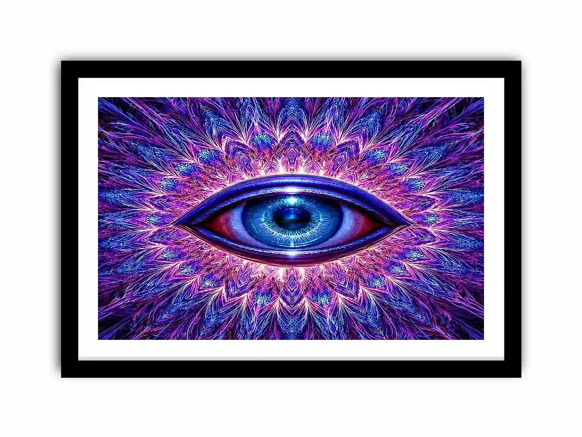   neon eye abstract modern canvas
