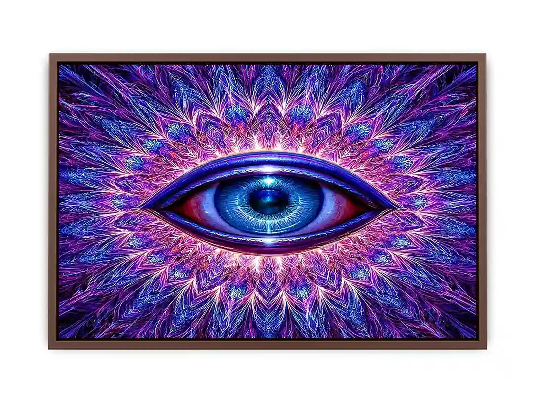   neon eye abstract modern canvas