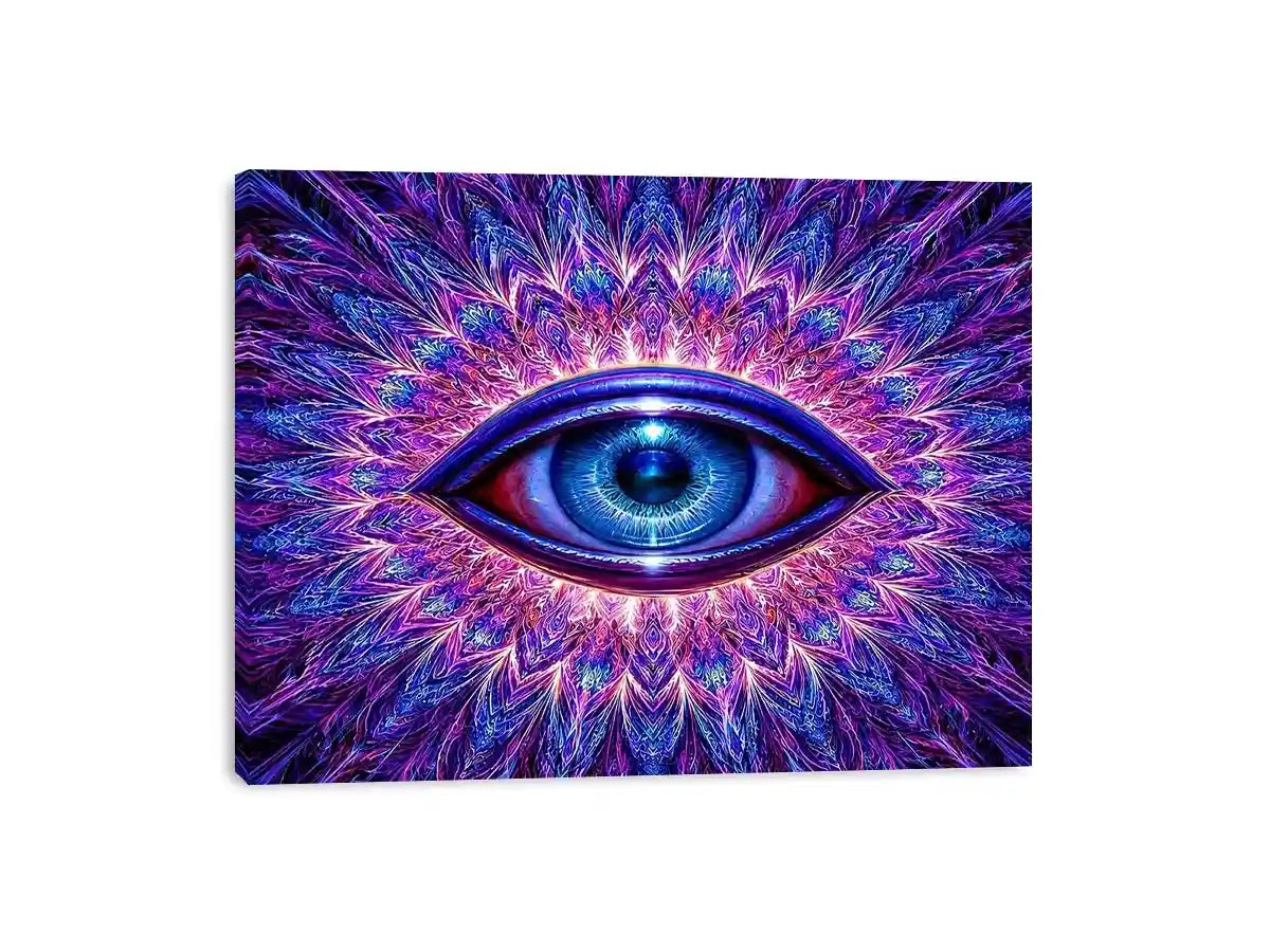   neon eye abstract modern canvas