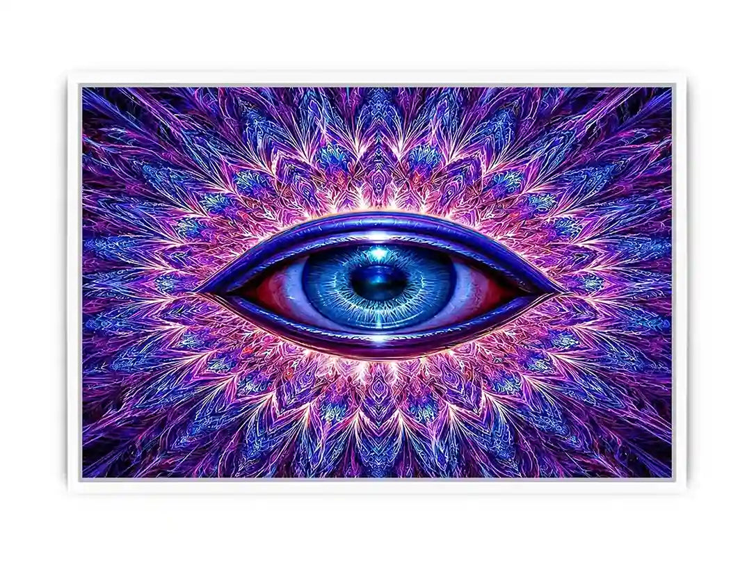   neon eye abstract modern canvas
