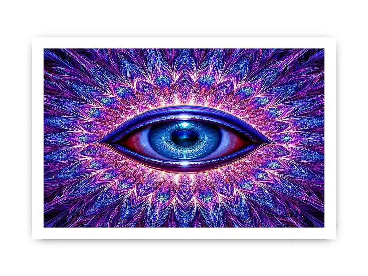   neon eye abstract modern canvas