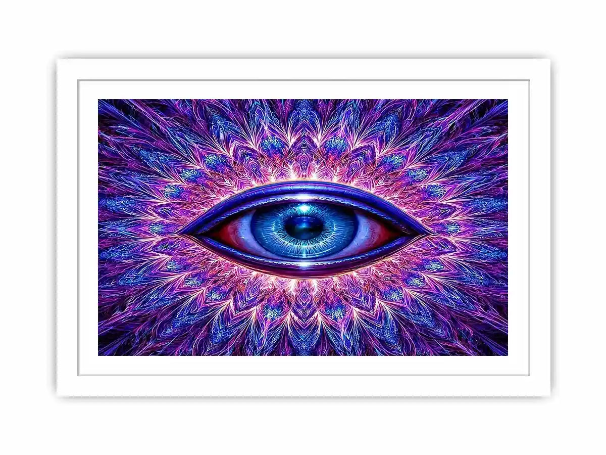   neon eye abstract modern canvas