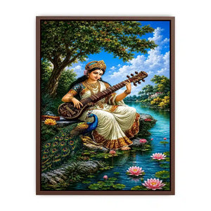   saraswati goddess music canvas
