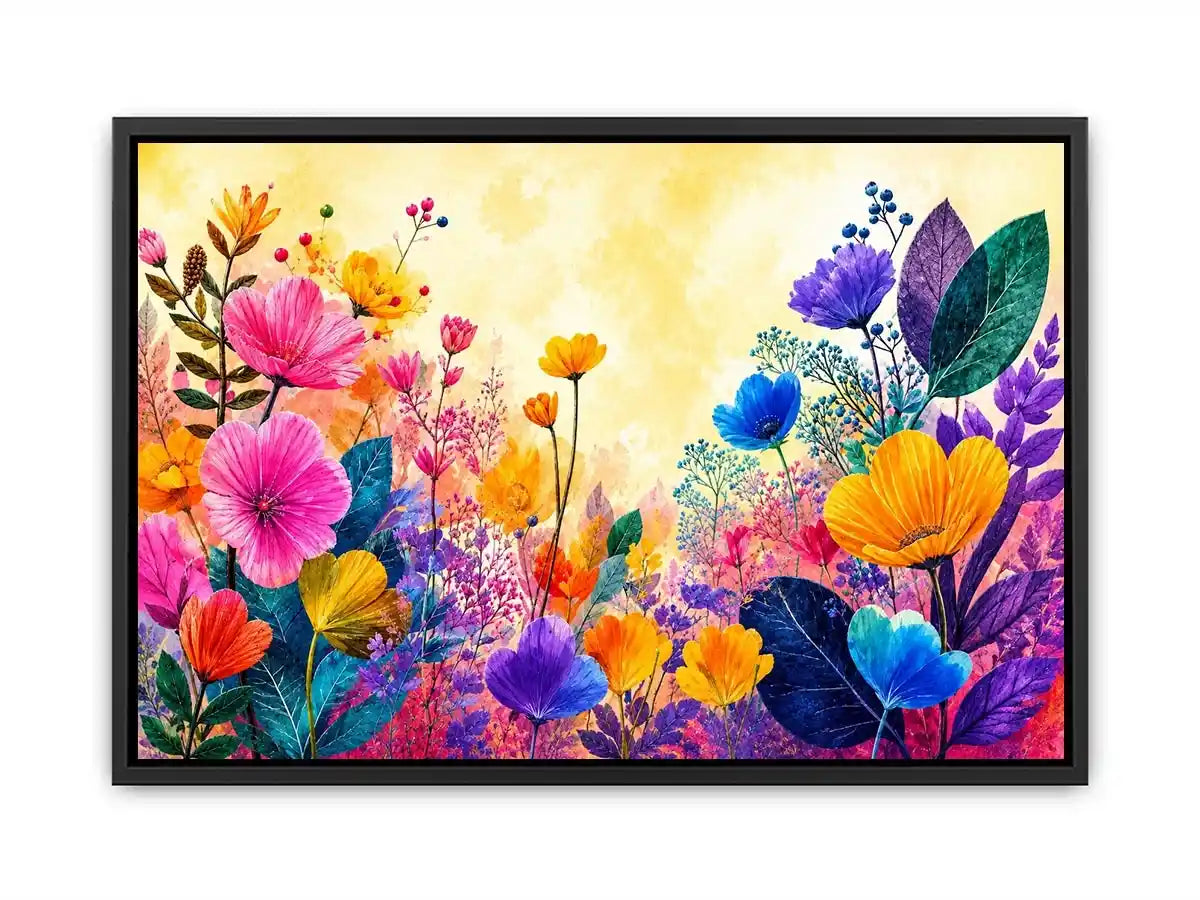   colorful floral botanical canvas